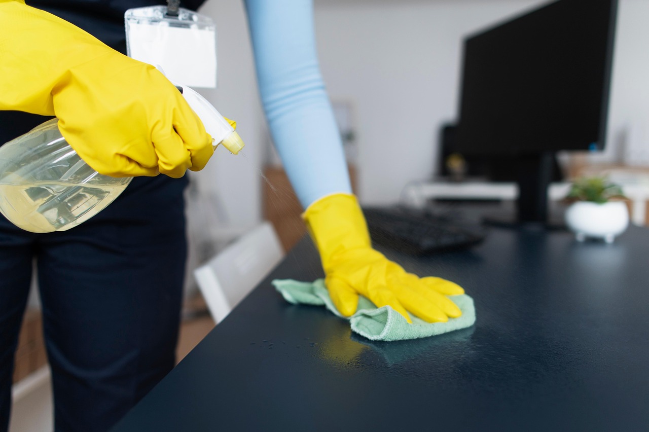 Office reception area cleaning