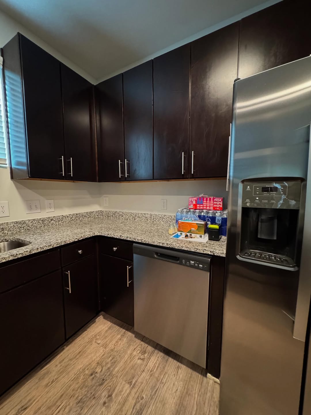 Cleaning empty cabinets for moving